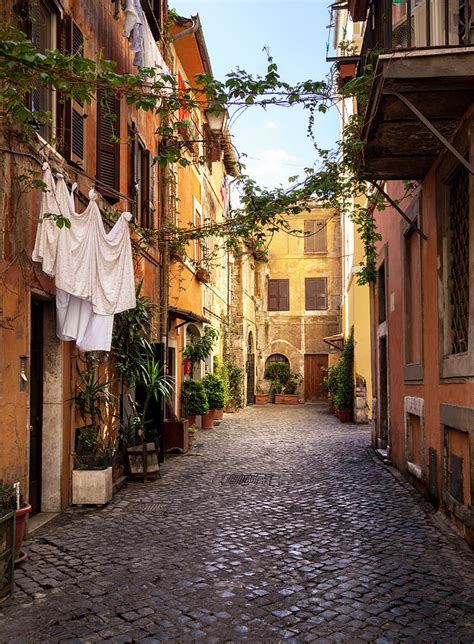 Italian Old Town Trastevere In Rome Photograph By Spooh Pixels