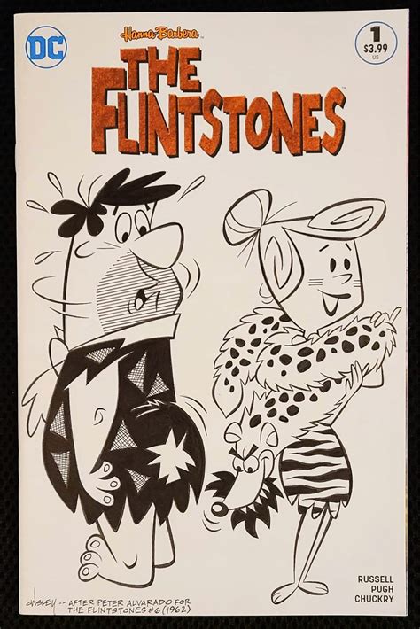 The Flintstones Sketch Cover Fred And Wilma Patrick Owsley Pop