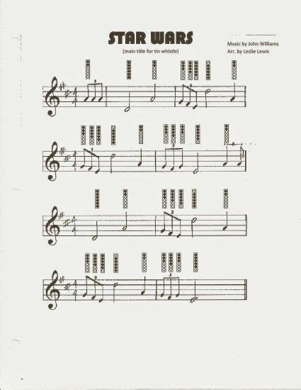 Star Wars Theme For Tin Whistle Sheet Music With