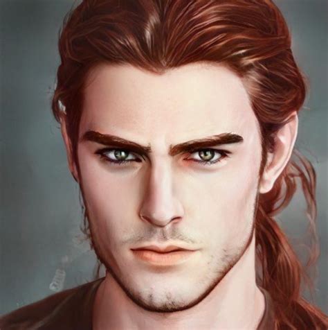 Dnd Male Character Portrait Writing Attractive Man Hot Hazel Eyes