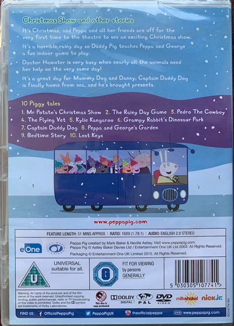 Peppa Pig Christmas Show Dvd British Tv Childrens Cartoon