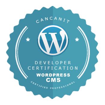 WordPress certification proves skills in Wordpress CMS. CancanIT WordPress… | Wordpress website ...