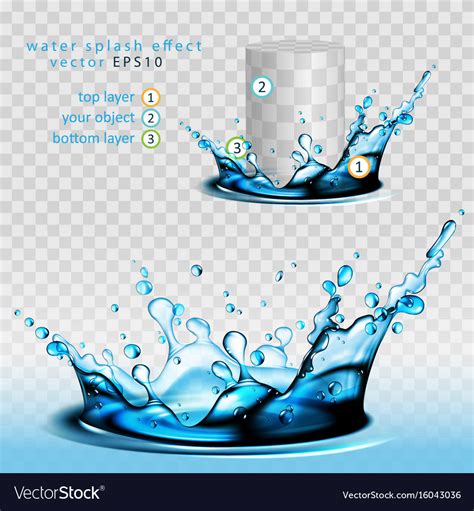Water Splash Effect High Detailed Realistic Vector Image