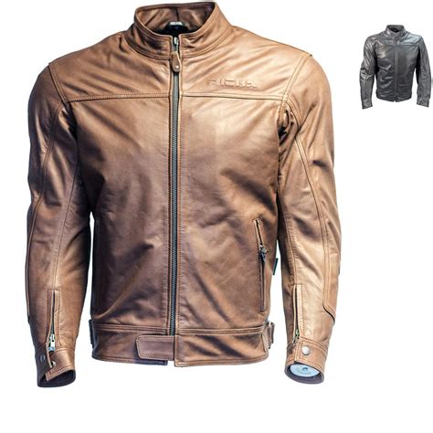 The jacket features an aniline matte leather finish and full leather construction. Richa Cafe Leather Motorcycle Jacket - Jackets ...