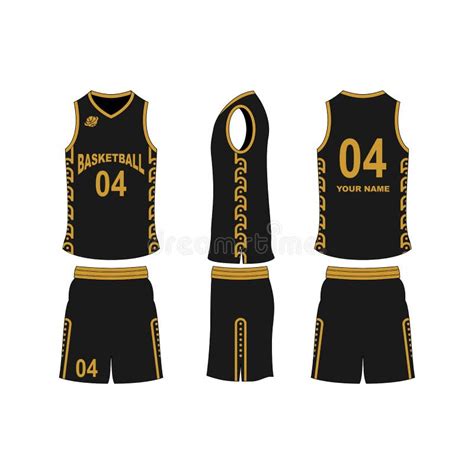 Basketball Jersey Set Template Collection Stock Vector Illustration