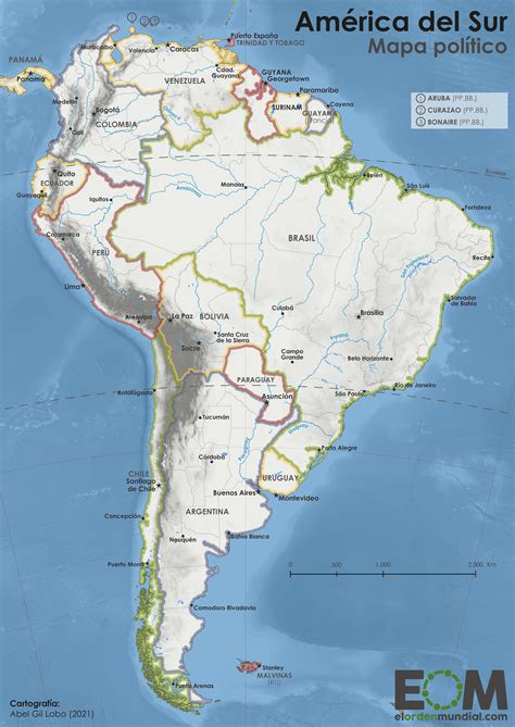 El mapa político de América del Sur News Voice