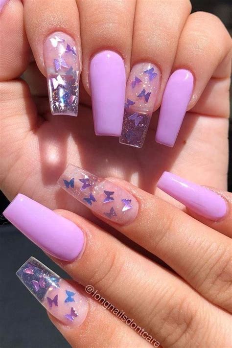 Butterfly Nails Purple Butterfly Mania