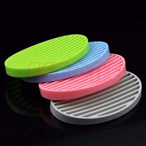 Silicone Flexible Soap Dish Plate Bathroom Soap Holder Nice In Soap