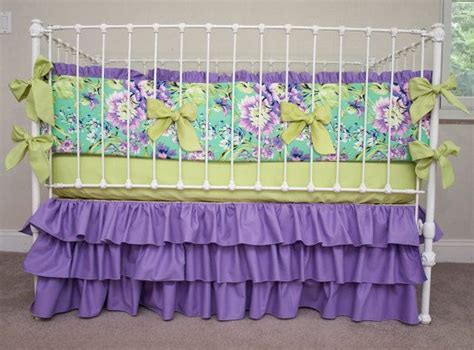 See more ideas about crib bedding, purple crib bedding, baby bed. Floral Emerald Baby Girl Crib Bedding in Emerald, Purple ...