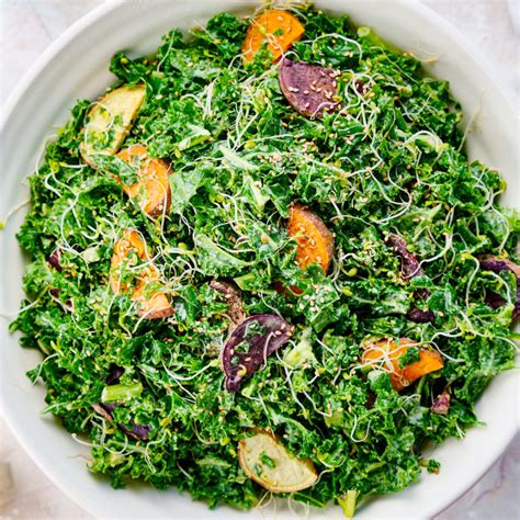 Rainbow Sweet Potato Kale Salad The All Natural Vegan