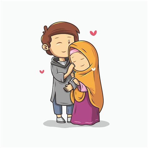 Premium Vector Romantic Muslim Couple