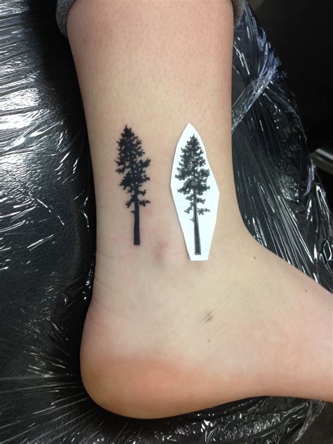 Girlfriends First Tattoo Ponderosa Pine Tree By Leland