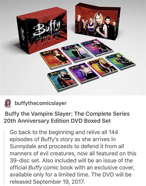 buffy the vampire slayer 20th anniversary edition box set buffy the vampire slayer buffy