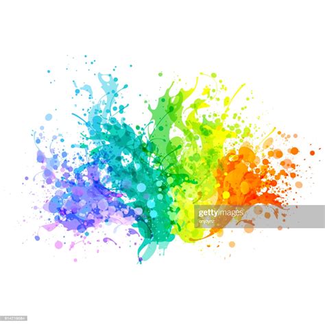 Bright Rainbow Paint Splash Vector High Res Vector Graphic Getty Images