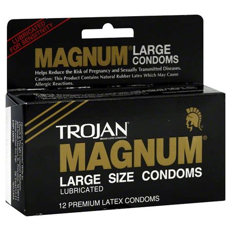 Trojan Magnum Large Size Lubricated Latex Condoms Shop Sexual Wellness At H E B