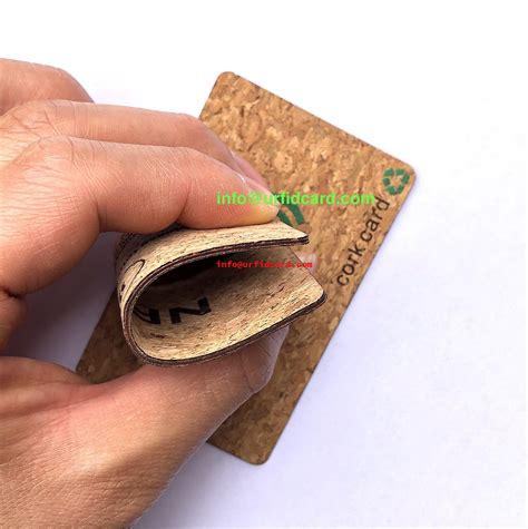 The card typically, but not always, has identical dimensions to that of a credit card or american and eu driver's license. Flexible and foldable sustainable Wooden Cork Key Card