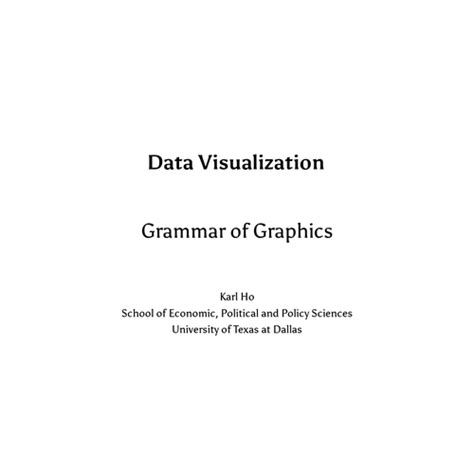 Data Visualization Grammar Of Graphics
