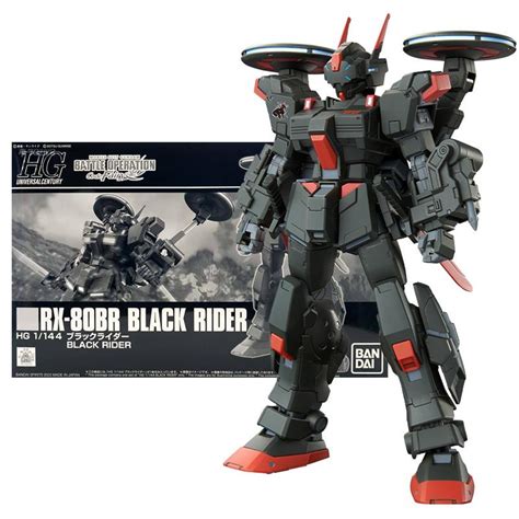 Bandai Genuine Gundam Model Kit Anime Figure Hguc Rx 80br Black Rider