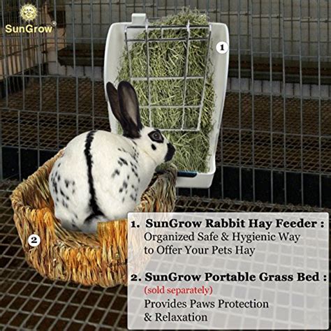 Rabbit Hay Feeder Rack Mess Free Food Dispenser Guarantees Clean And Dry Hay Alfalfa And