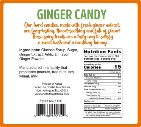 Mua Candy Shop Ginger Hard Candy The Sweet And Spicy Natural Remedy Thats Good For Your Health