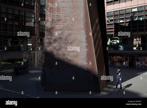 Fulcrum By American Sculptor Richard Serra At Liverpool Street Stock