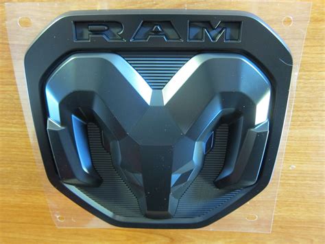 2019 2020 Dodge Ram 1500 Dt Matte Black Rams Head Tailgate Emblem New