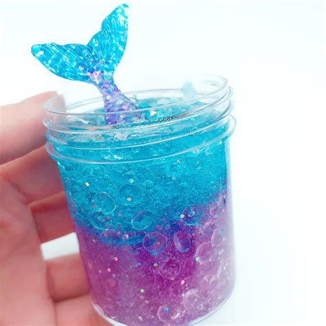 60ml Fishtail Slime Toy For Children Crystal Decompression Mud Diy T