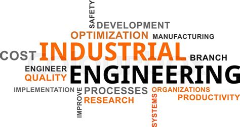 A Word Cloud Of Industrial Engineering Stock Vector Colourbox