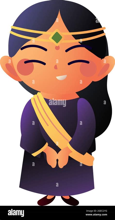 cute indian girl stock vector image and art alamy