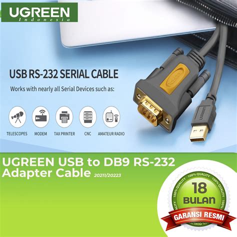 Ugreen Usb To Db9 Rs 232 Adapter Cable Ugreen Indonesia Official