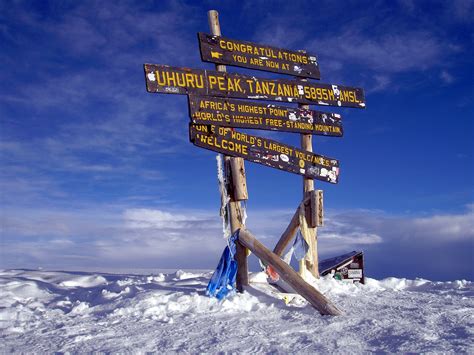 The tanzania national parks authority, a tanzanian government agency,2 and the united nations educational, scientific and cultural. File:Uhuru Peak Mt. Kilimanjaro 2.JPG
