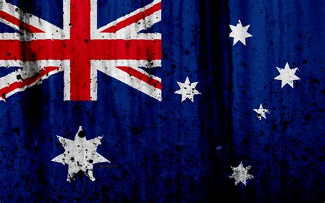 download wallpapers australian flag 4k grunge flag of australia oceania australia national