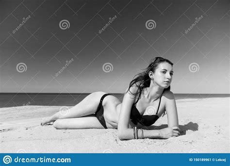 Beautiful Girl Tanning Stock Image Image Of People 150189961