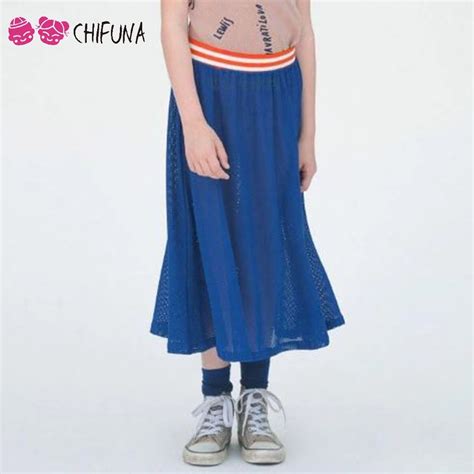 Chifuna Girls Skirt Spring Summer 2017 New Arrival Children Blue Mesh