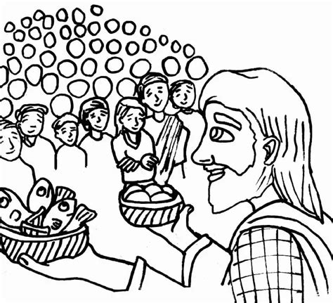 Jesus Feeding 5000 Coloring Page Free Printable Coloring Pages For Kids