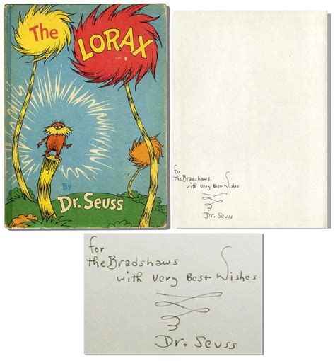 Dr Seuss The Lorax Signed