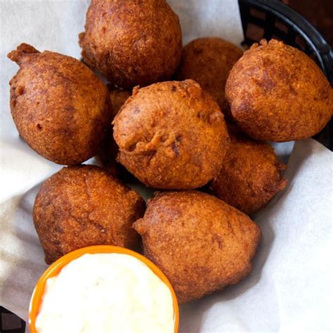 A good hush puppy is a great accompaniment to fried fish or chicken and is a hard to beat treat. Hush Puppies (With images) | Hush puppies recipe, Recipes, Food