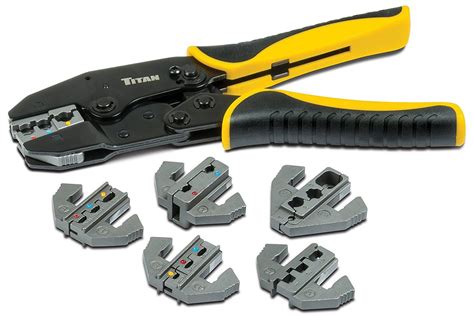 Titan 11477 Ratcheting Wire Terminal Crimper Tool For Insulated