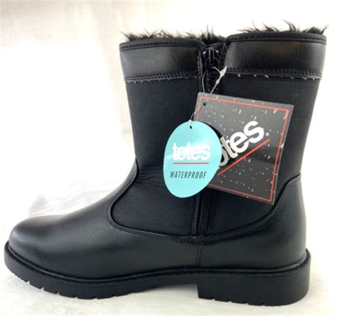 Totes Stadium Waterproof Side Zip Winter Boots Men’s Size 13 M Black Thermolite Ebay