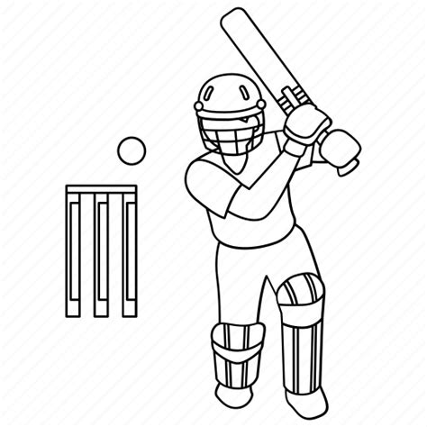 Batsman Batter Cricket Cricketer One Day Test Match Icon