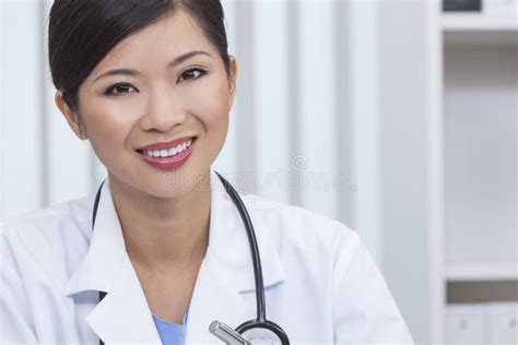 Chinese Female Woman Hospital Doctor Hospital Office Stock Image