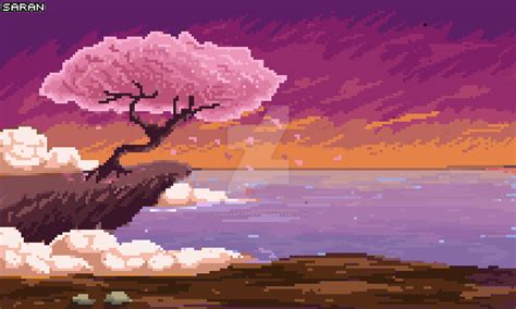 Cherry Blossom Tree Pixel Art