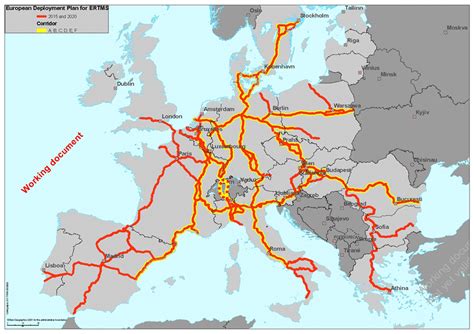Map Of Europe With Rail Lines Map Of World