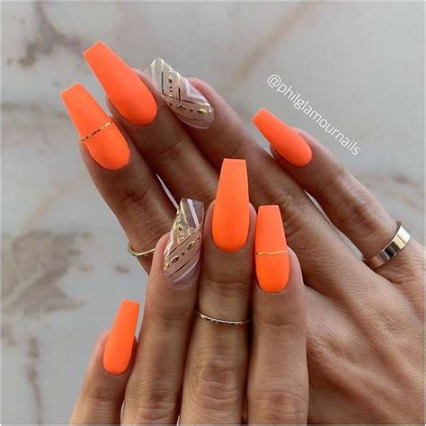 43 Of The Best Orange Nail Art Ideas And Designs StayGlam Neon