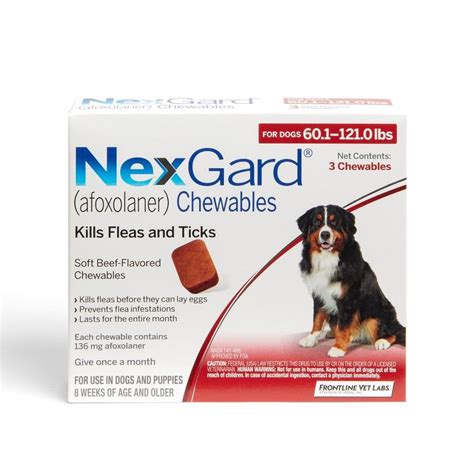 Nexgard for dogs kills fleas and ticks in 24 hours and continues to kill for up to 30 days. Nexgard for Dogs and Puppies | Free 2 Day Shipping ...