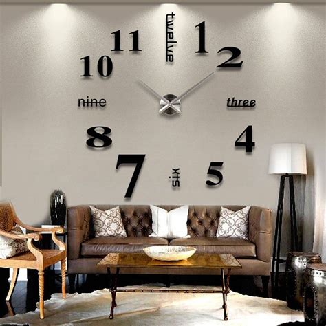 Silent Wall Clock Home Living Room Three Dimensional Digital Simple 選択