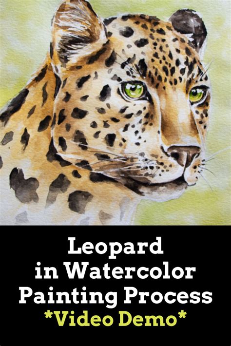 Watercolor Wildlife Leopard Painting Process In 2022 Leopard Painting
