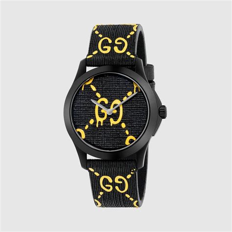 gucci 38mm g timeless watch with rubber strap in black modesens timeless watches gucci