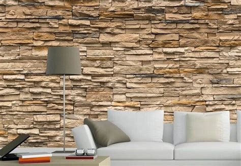Download, share and comment wallpapers you like. Modern 3D Brick Stone Style Wallpaper Bedroom Living Mural ...