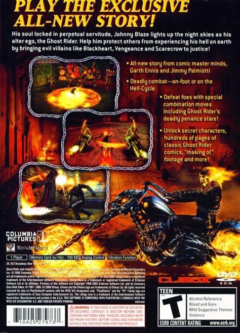 Ghost Rider 2007 Playstation 2 Box Cover Art Mobygames